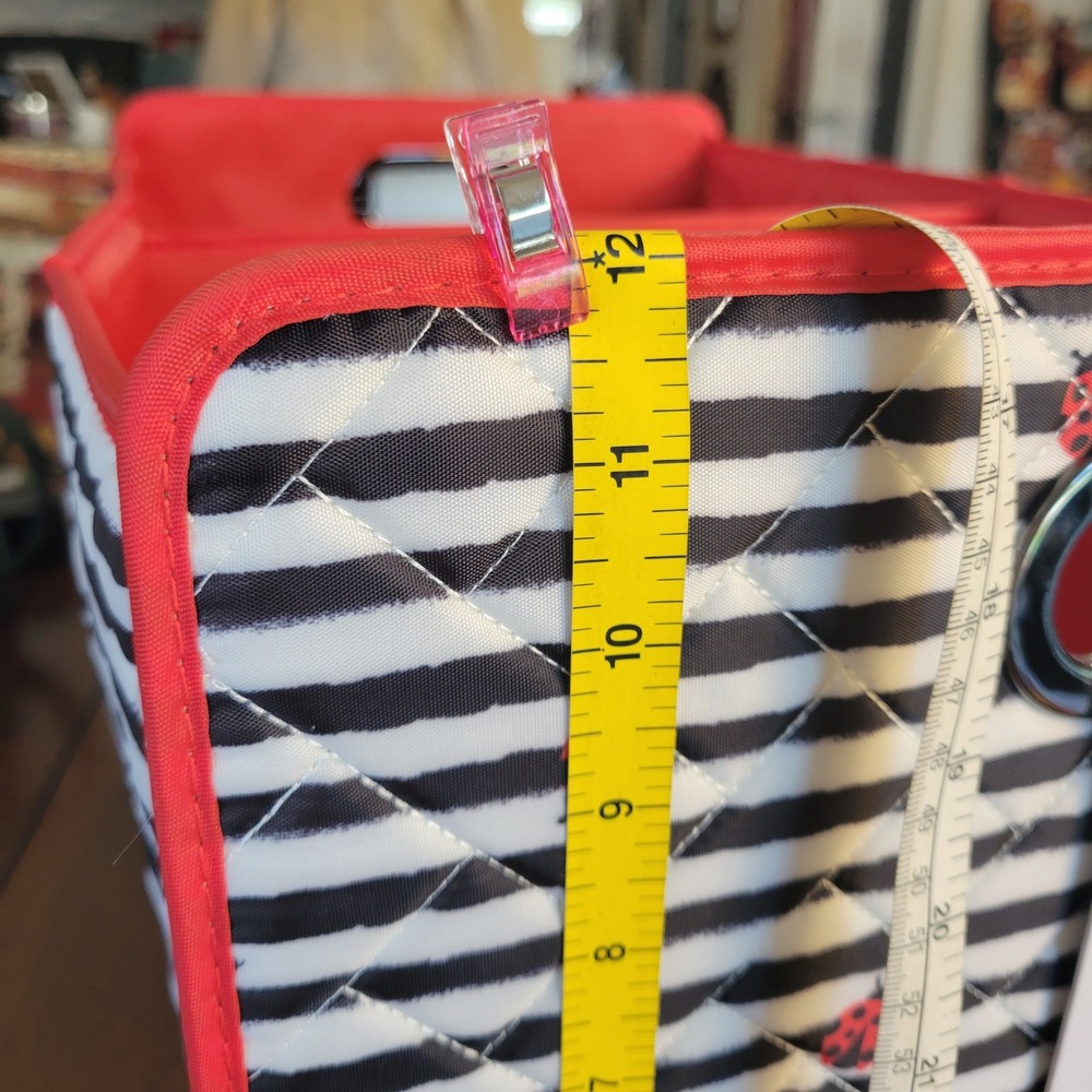 LUG Flatbed 2 Collapsible Multi-Purpose Organizer Ladybugs Striped 22X12 NEW - Picture 8 of 16